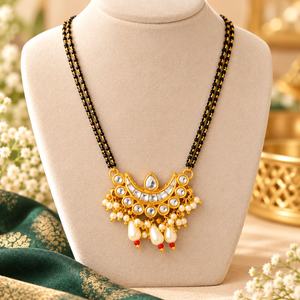 Royal Crescent Double-Strand Mangalsutra Necklace