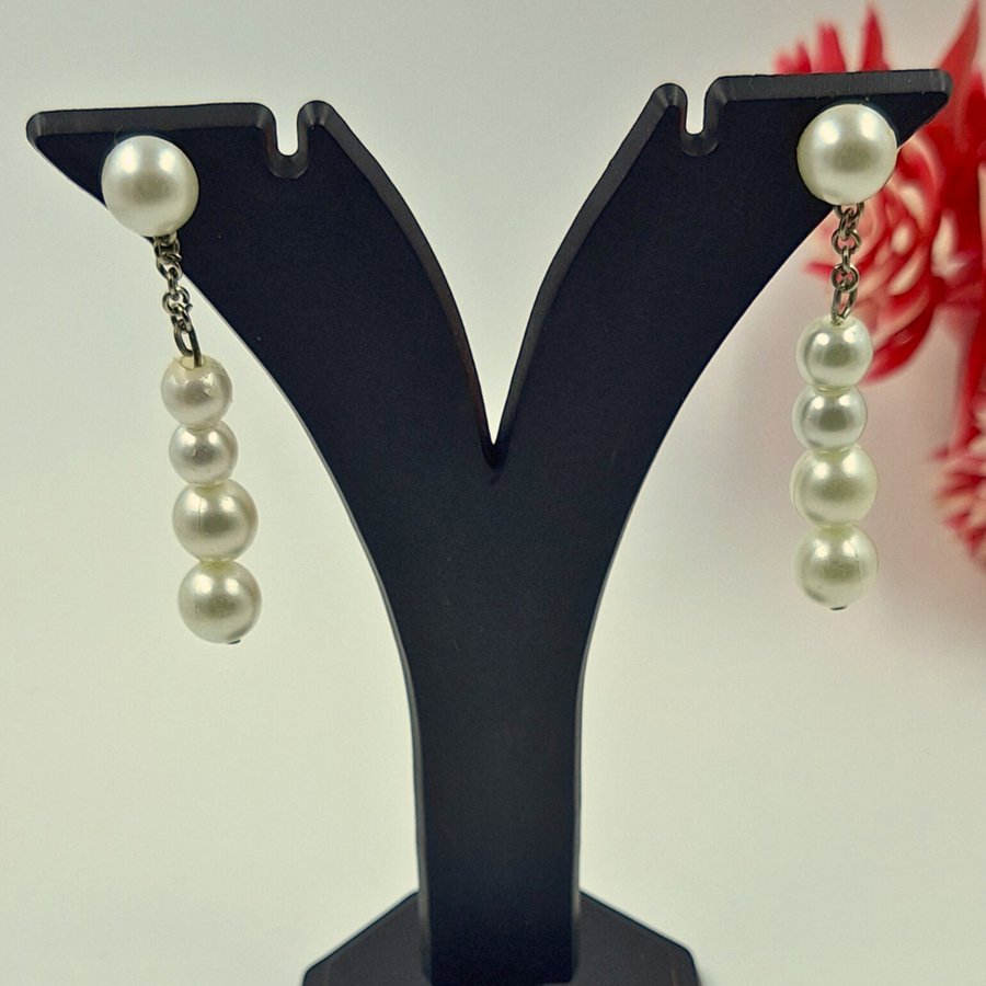 long pearl earring