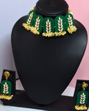 Green Fabic Choker set
