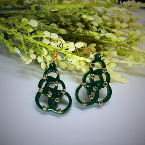 Green Resin Earing