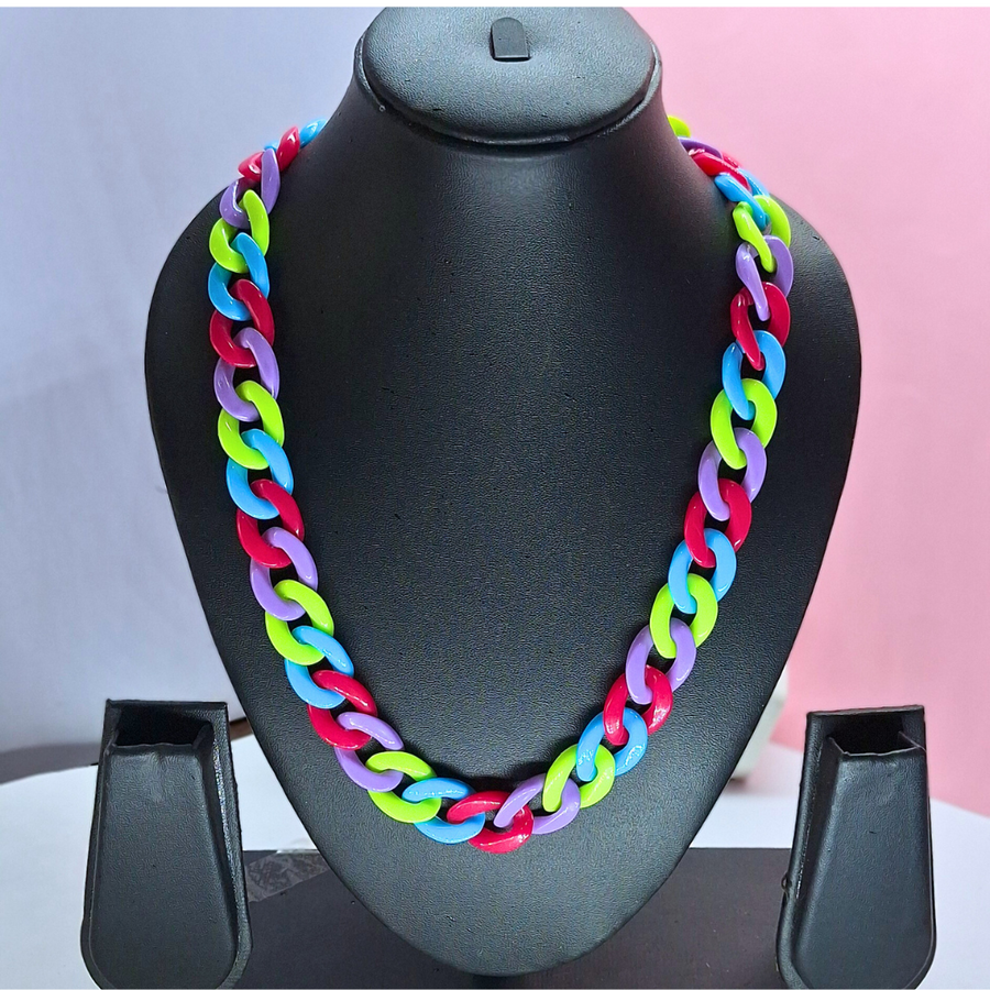 Multicolor Chain Necklace