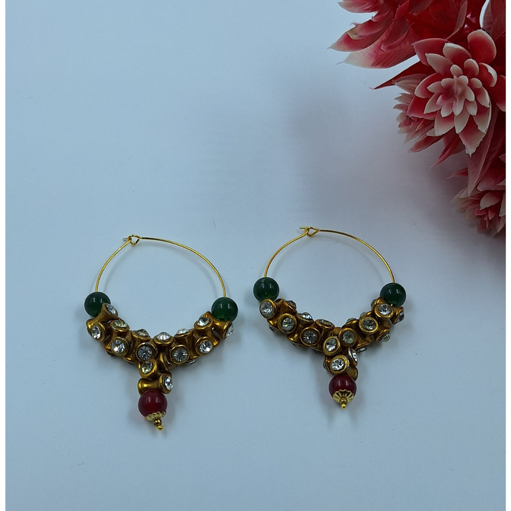 Damru diamond hoop