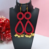 pink resin earing